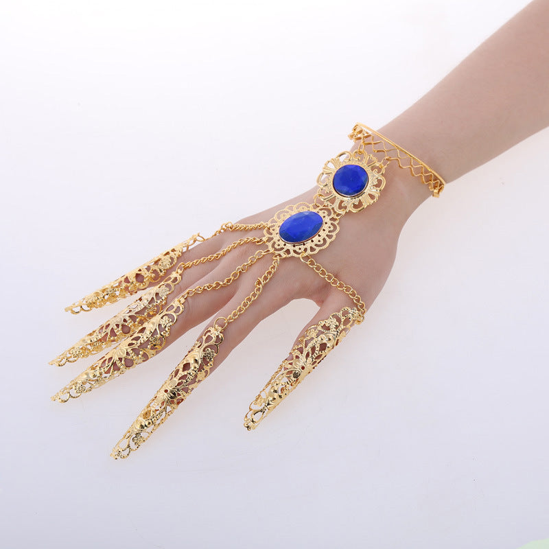 Glam Geometric Alloy Plated Gemstone Women's Dance Rings