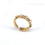 Retro Geometric Evil Eye Gold Plated Open Ring