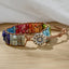 Ethnic Color Block Agate Stone Handmade Leather Bracelet