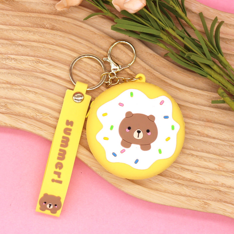 Cute Animal Silicone Keychain and Pop Bubble Coin Purse for Kids