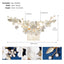 Retro Floral Ceramic Flower Bridal Hair Comb with Imitation Pearls