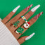 Cute Santa Claus Snowman Elk Enamel Alloy Ring Set for Women - 5 Pieces Holiday Collection