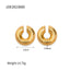 1 Pair Minimalist U Shape 18k Gold Plated Stainless Steel Ear Cuffs