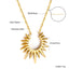 Geometric Gold Plated Stainless Steel Pendant Necklace