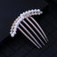 Women's Color Block Alloy Zircon Rhinestone Hair Comb Clip Ornament