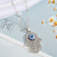 Turkey Blue Eye Pendant Alloy Diamond Necklace