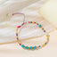 Casual Color Block Crystal Beaded Braided Women's Bracelet