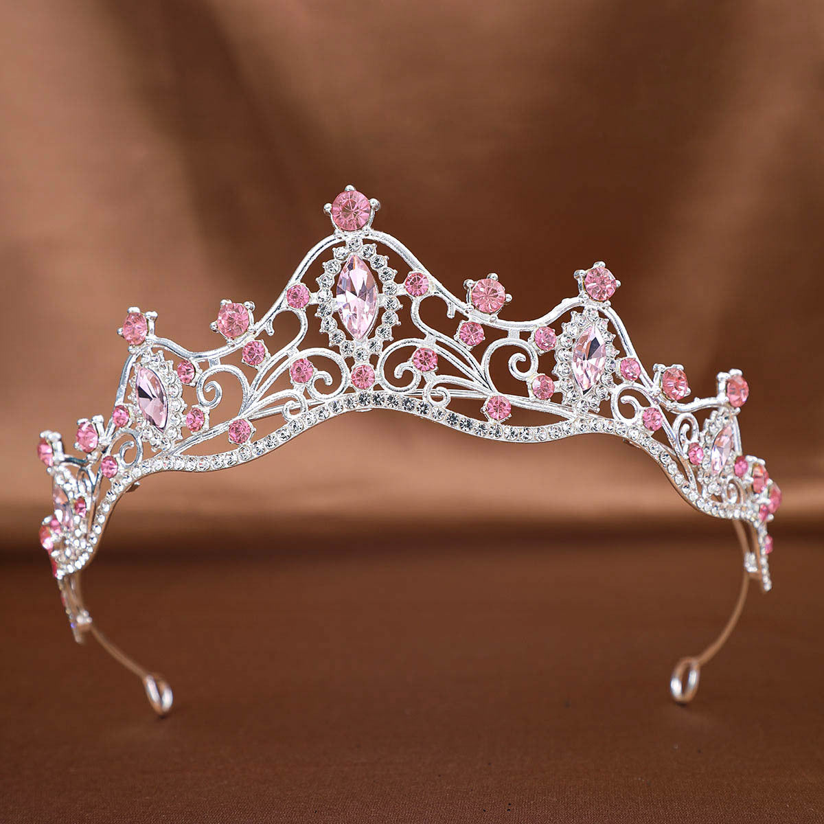 Women's Elegant Bridal Geometric Rhinestone Tiara Headband - Luxury Wedding & Birthday Hair Accessory