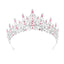 Simple Alloy Zircon Inlay Crown Tiara Headband Bridal Hair Accessories