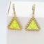 Elegant Geometric Triangle Smile Face Copper Drop Earrings