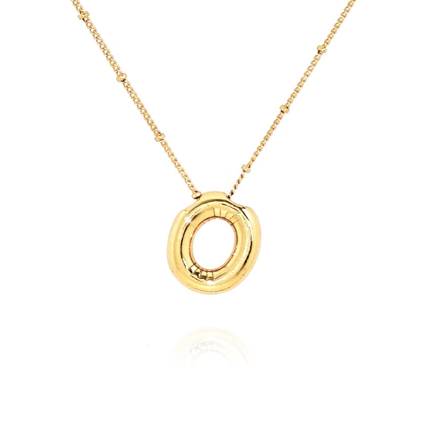 14k Gold Plated Alloy Letter Pendant Necklace