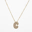 IG Style Minimalist Letter Zircon Pendant Necklace - Gold & Silver Plated