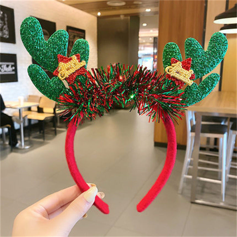 Women's Christmas Star Sequin Antler Hair Band