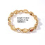 Gold Plated Geometric Zircon Bracelet with Round Inlay Design