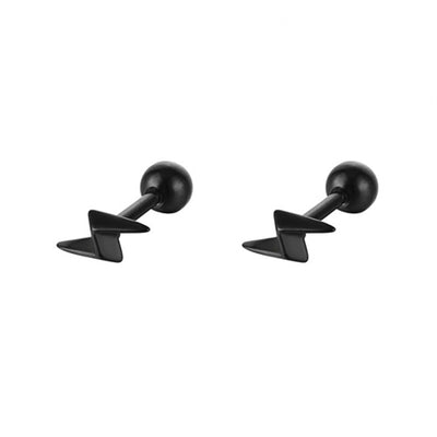 Fashion Punk Lightning Bolt Stainless Steel Ear Studs