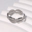 Minimalist Gold Plated Stainless Steel Open Ring with Shell Design