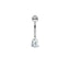 Heart Shape Zircon Inlay 316 Stainless Steel Belly Ring