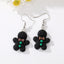 Cartoon Gingerbread Man Resin Earrings with Bow - Three-Dimensional Design