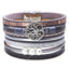 Vintage Hand-woven Leather Bracelet with Life Tree and Magnetic Buckle