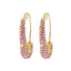 Fashion Diamond Brooch Copper Buckle Peach Heart Earrings