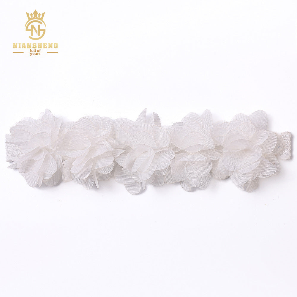 Floral Handmade Hair Clip and Baby Headband Set - High-Quality Newborn and Children's Hair Accessories