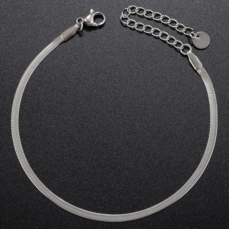 Geometric Stainless Steel Snake Chain Bracelet 2.5mm