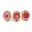 Exaggerated Irregular Agate Gemstone Gold Plated Open Ring