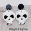 Cartoon Skull Acrylic Drop Earrings for Halloween