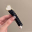 Women's Heart Shape Pearl Elastic Hair Tie Set