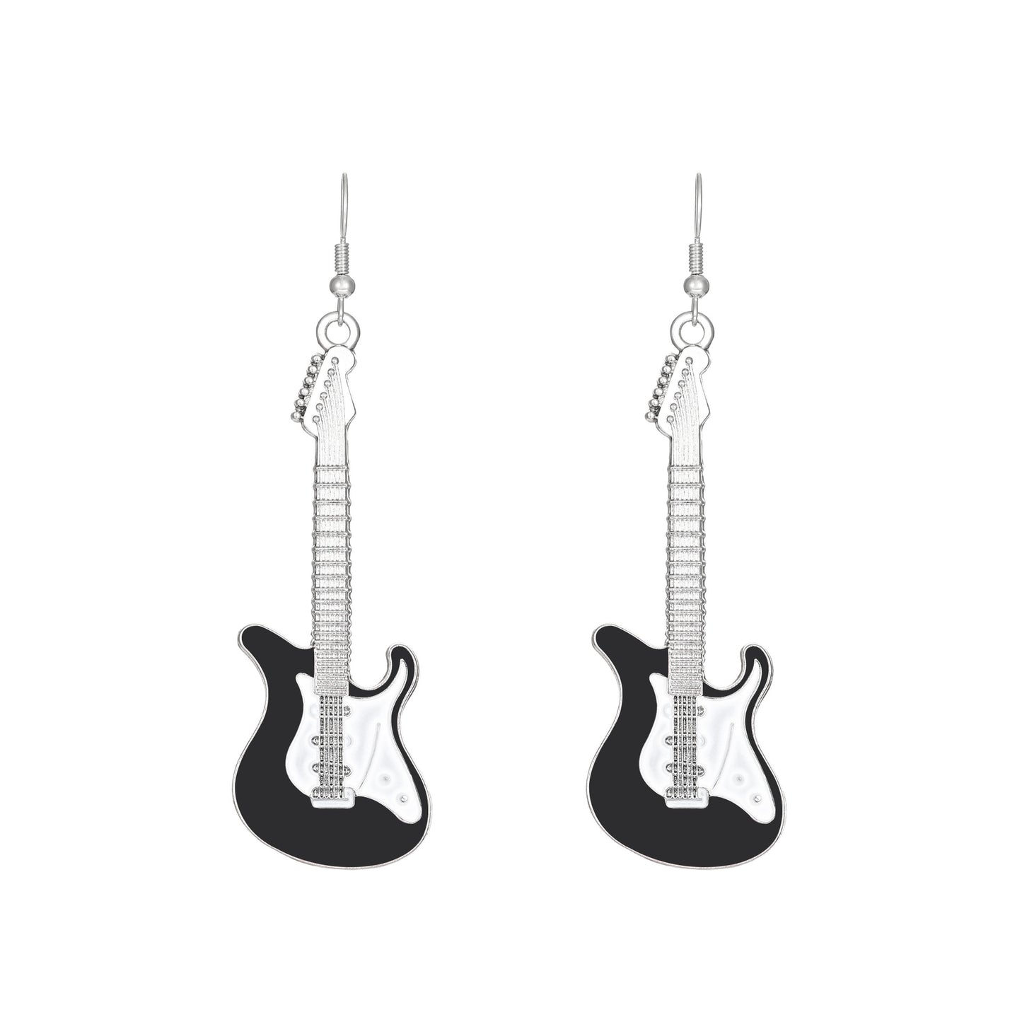 Retro Punk Electric Guitar Earrings - Chic Alloy Music Dangle Jewelry for Women