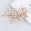 Alloy Fashion Floral Hair Comb with Rhinestones and Pearls for Brides