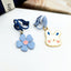 Klein Blue C Shape Alloy Stud Earrings - Niche Simple Design Korean Style for Women