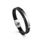 Cross-border Retro European And American PU Braided Leather Hand Rope Glossy Stainless Steel Simple Bracelet