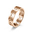 New Fashion Text Hollow Luen Rune Men And Women Simple Stainless Steel Ring