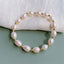 Fashion Geometric Freshwater Pearl Love Bracelet - Simple & Versatile Light Luxury Design