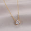 Retro Crown Titanium Steel Plating Rhinestones Pendant Necklace