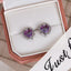 1 Pair Elegant Flower Inlay Copper Zircon Stud Earrings