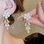 Elegant Bow Knot Pearl Drop Earrings - 2024 Silver Alloy Luxury Design