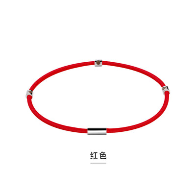 Simple Style 304 Stainless Steel Silicone Energy Balance Magnetic Clasp Necklace