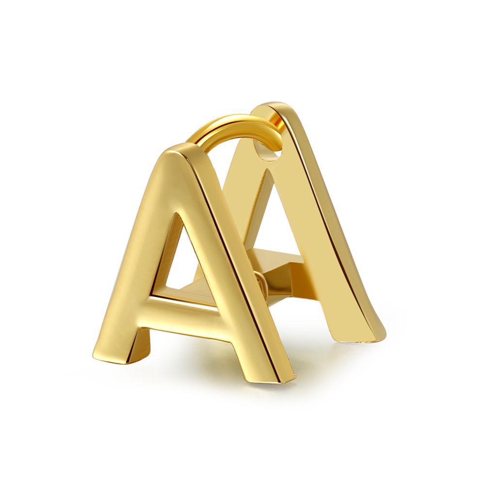 18k Gold Plated Alphabet Initial Copper Earrings