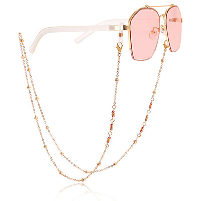 Fashion Colorful Flower Eyeglasses and Mask Chain for Women