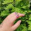 Heart-Shaped Irregular Multicolor Acrylic Resin Ring for Women