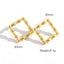 1 Pair Y2K Geometric 14K Gold Plated Stainless Steel Ear Studs