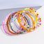 Geometric Color Block Beaded Bracelet Set - Bohemian Glass Beads for Couples