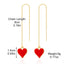 1 Pair Fashion Heart Shape Bee Butterfly Metal Plating Inlay Pearl Zircon Women'S Ear Line