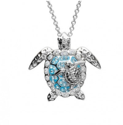 Hip-Hop Retro Tortoise Rhinestone Pendant Necklace