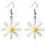 Sweet Flower Alloy Resin Women'S Drop Earrings 1 Pair