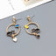 Fashion Cartoon Enamel Butterfly Bow Drop Earrings