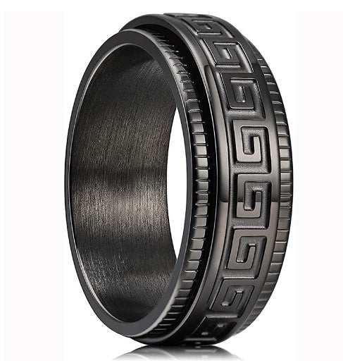 Fashion Geometric Titanium Steel Plating Rings