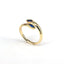 Geometric Gold Plated Zircon Open Ring - Vintage Style Adjustable Copper Ring for Women